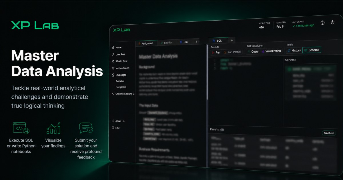 Xp Lab XP Lab | Real data analysis practice with feedback